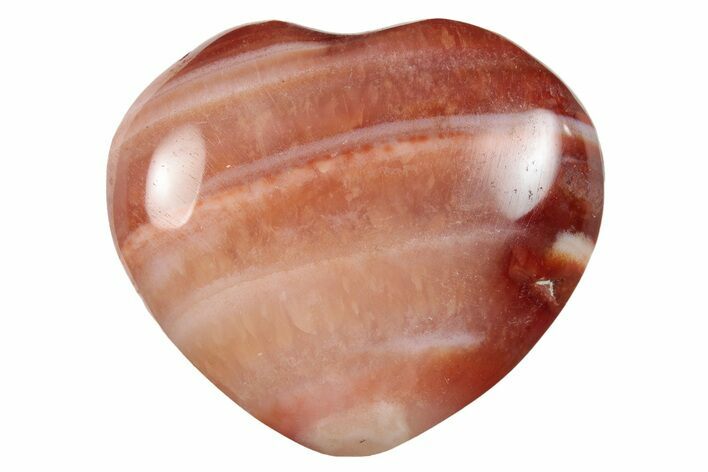 Polished Carnelian Agate Hearts - 1.25 to 1.5" Size - Photo 1